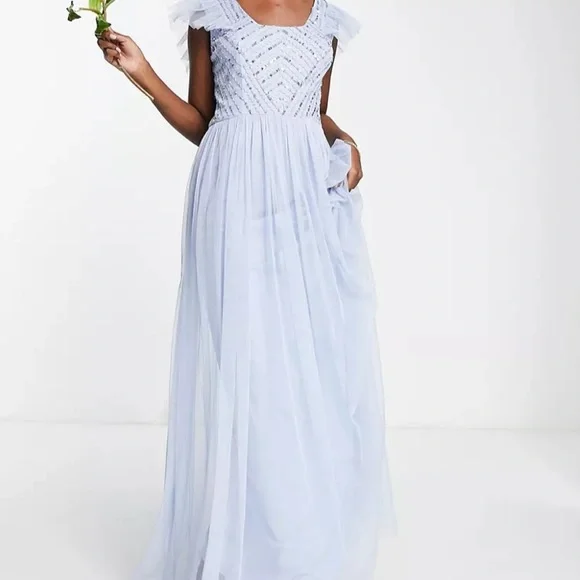 ASOS Dresses Brand New Baby Blue Frock And Frill Bridesmaid